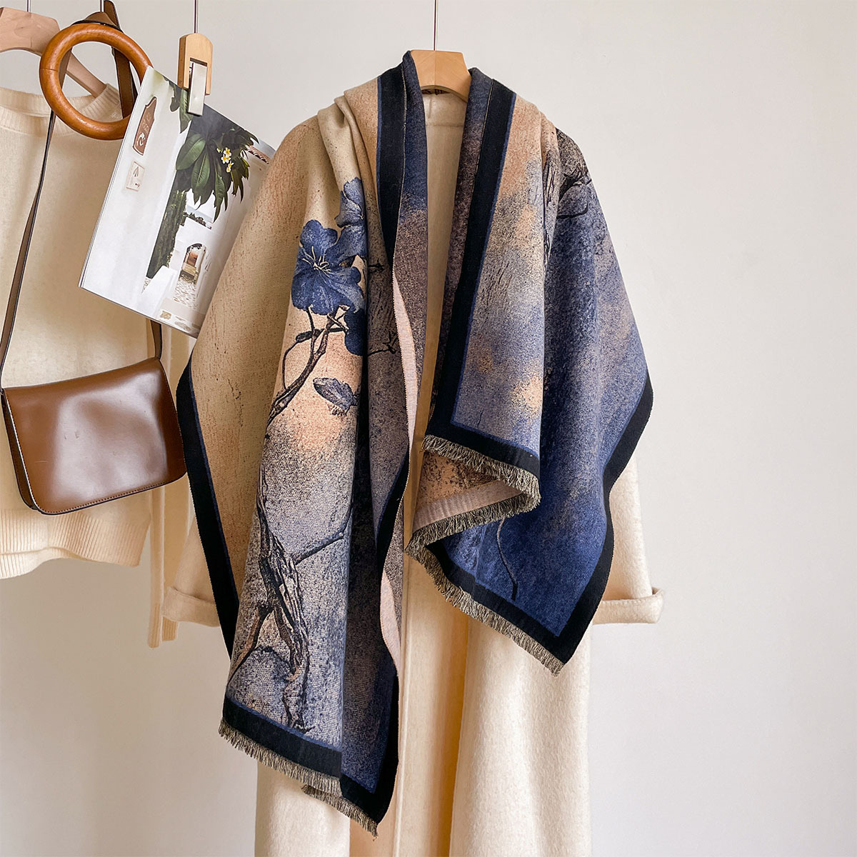 Pashmina Wrap Large - Cachecol Feminino de Imitação de Caxemira
