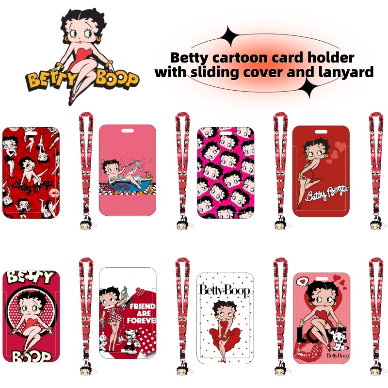 Lanyard Badge Holder - Porta-cartões da série anime Betty Boop,
