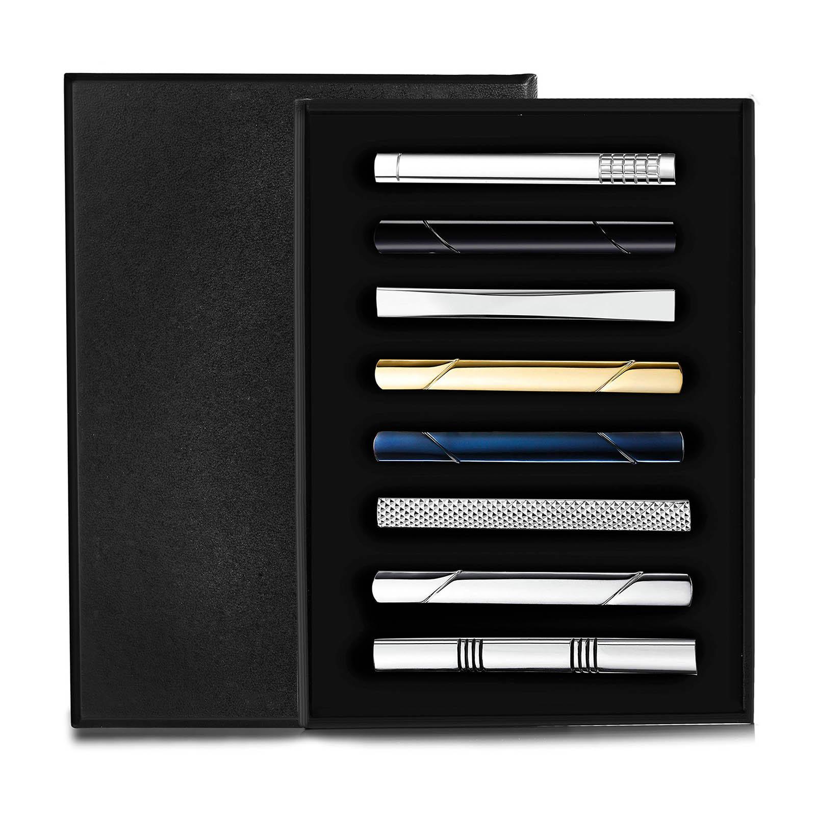8x Prendedores de Gravata Simp - Tie Bar Set Gift avaliação e preço