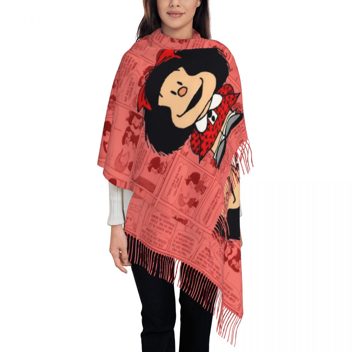 Lenço de borla feminino mafald - Pashmina Wrap Large avaliação e preço
