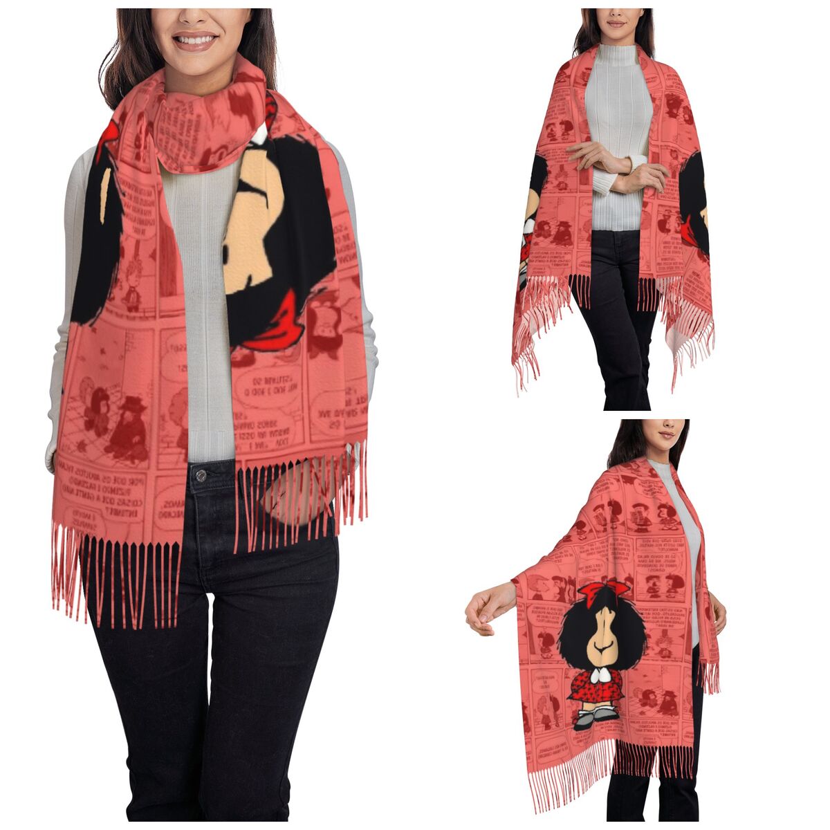 Lenço de borla feminino mafald - Pashmina Wrap Large avaliação e preço