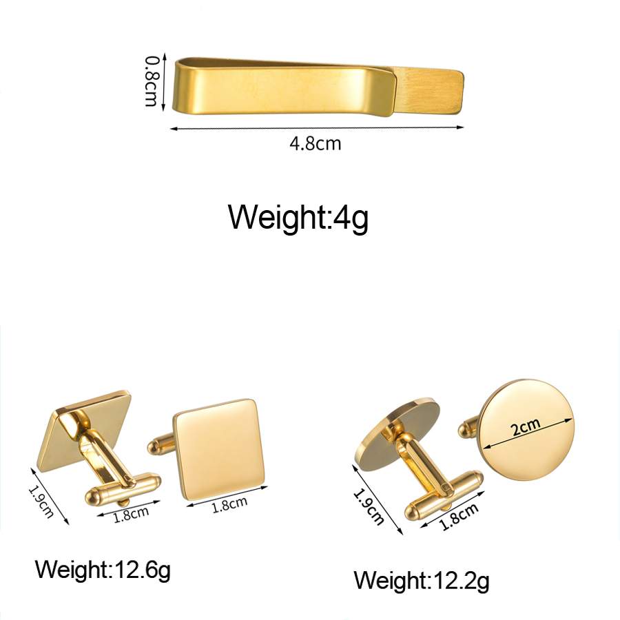 Freeteeme nova moda abotoadura - Tie Bar Set Gift avaliação e preço