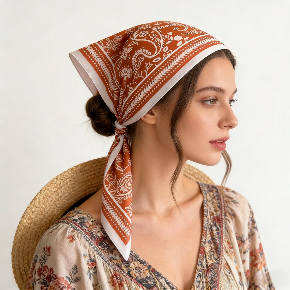 Lenço de seda com estampa de c - Silk Neck Scarf avaliação e preço