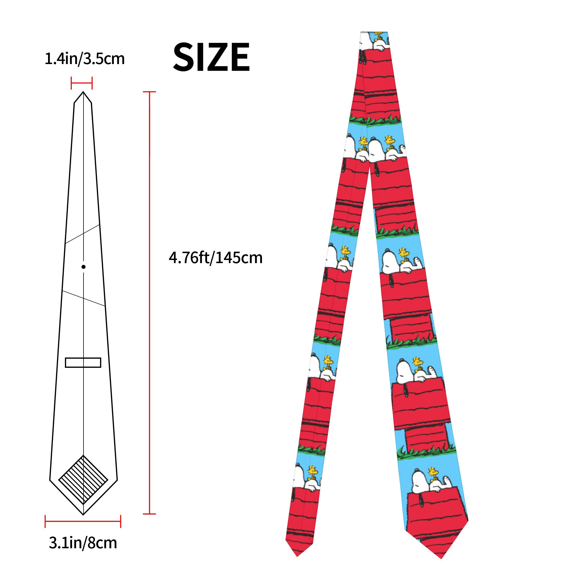 Gravatas Unissex Snoopy Woodst - Skinny Tie Men avaliação e preço