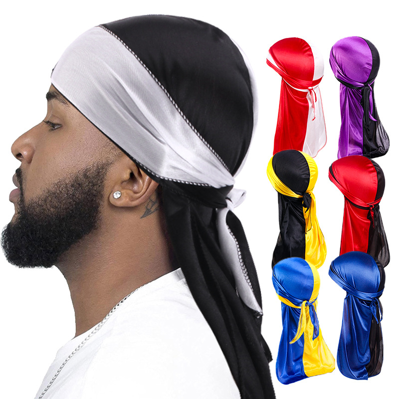Novo sedoso durag cauda longa  - Bandana Doo Rag avaliação e preço